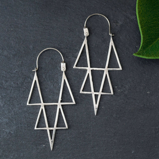Sterling Silver Star Point Earring