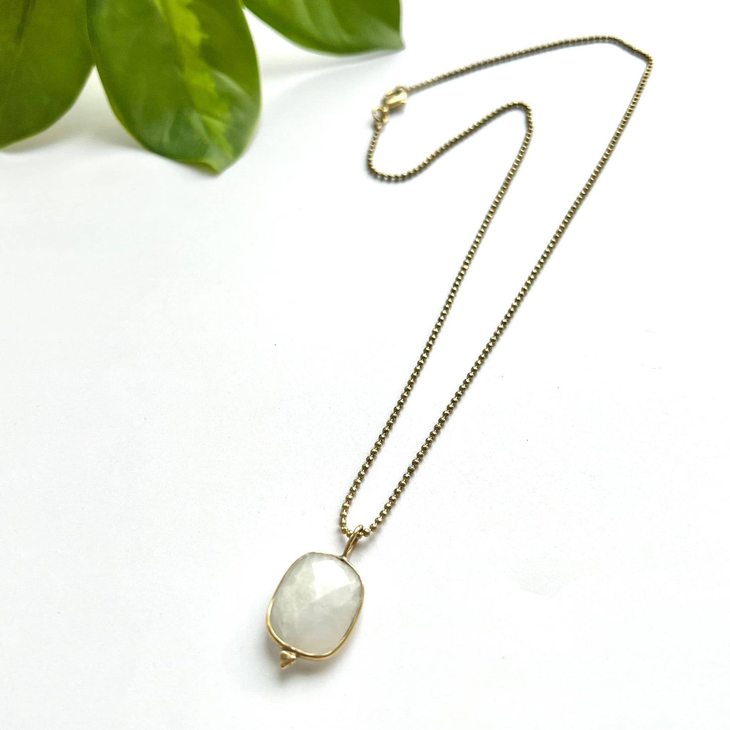 Moonstone Droplet Necklace