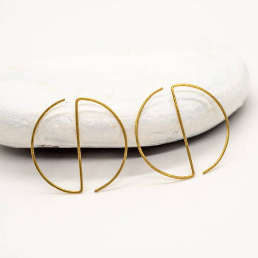 Geometric Bar Hoops