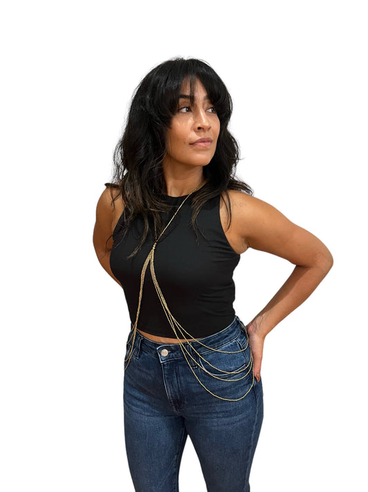 Beaded Brass Body Chain