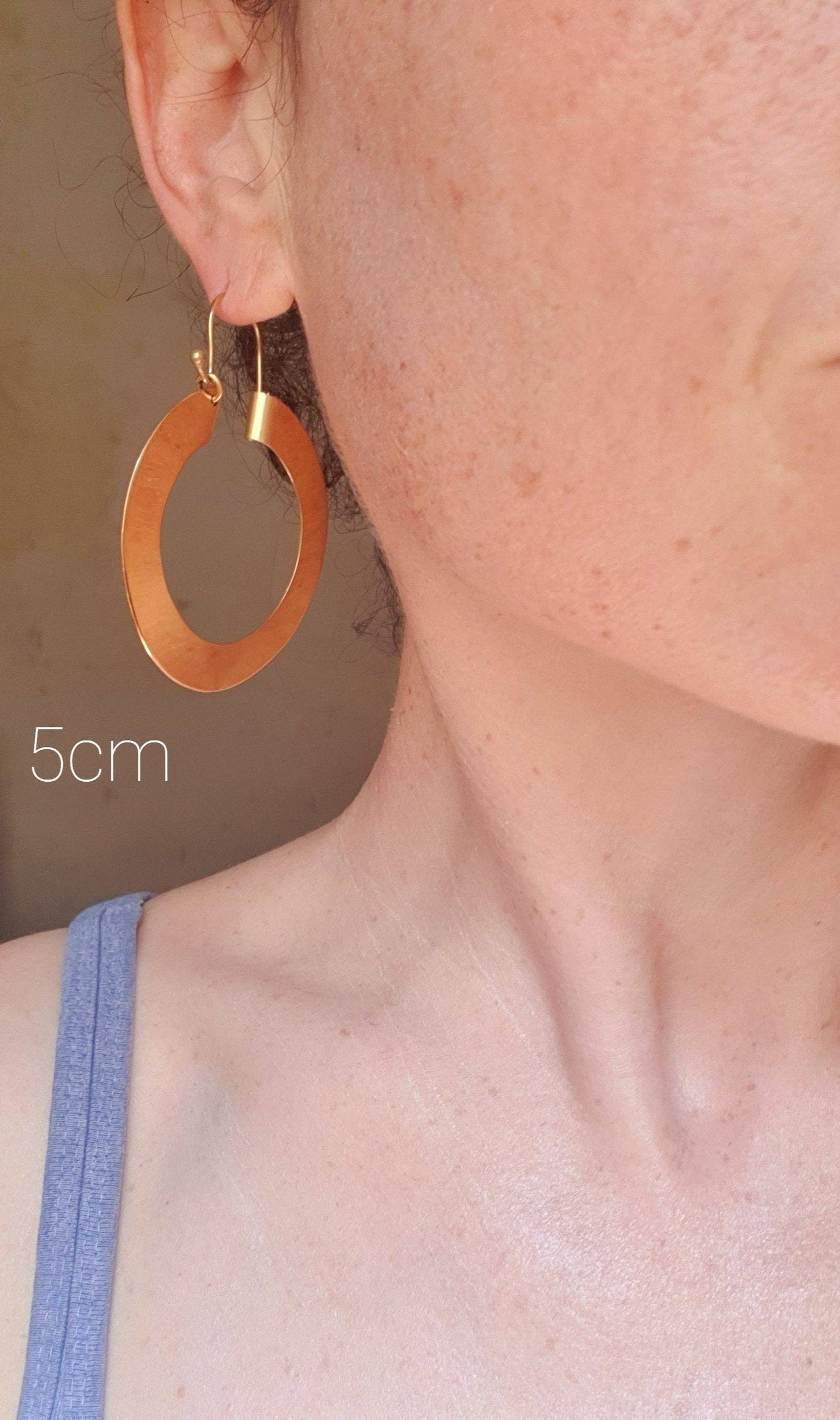 Wide Flat Gold Hoops