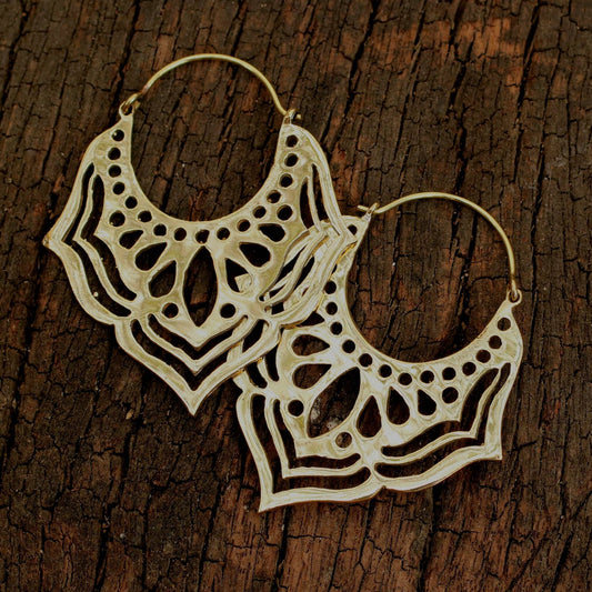 Brass Monarch Earring