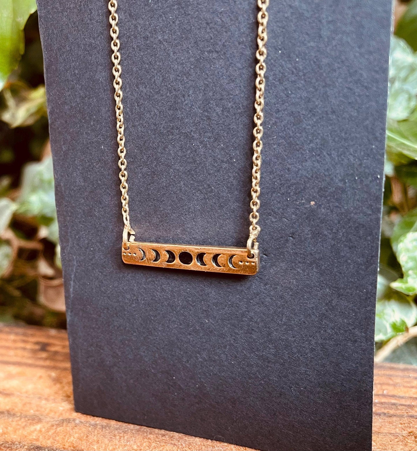 Lunar Phase Gold Necklace