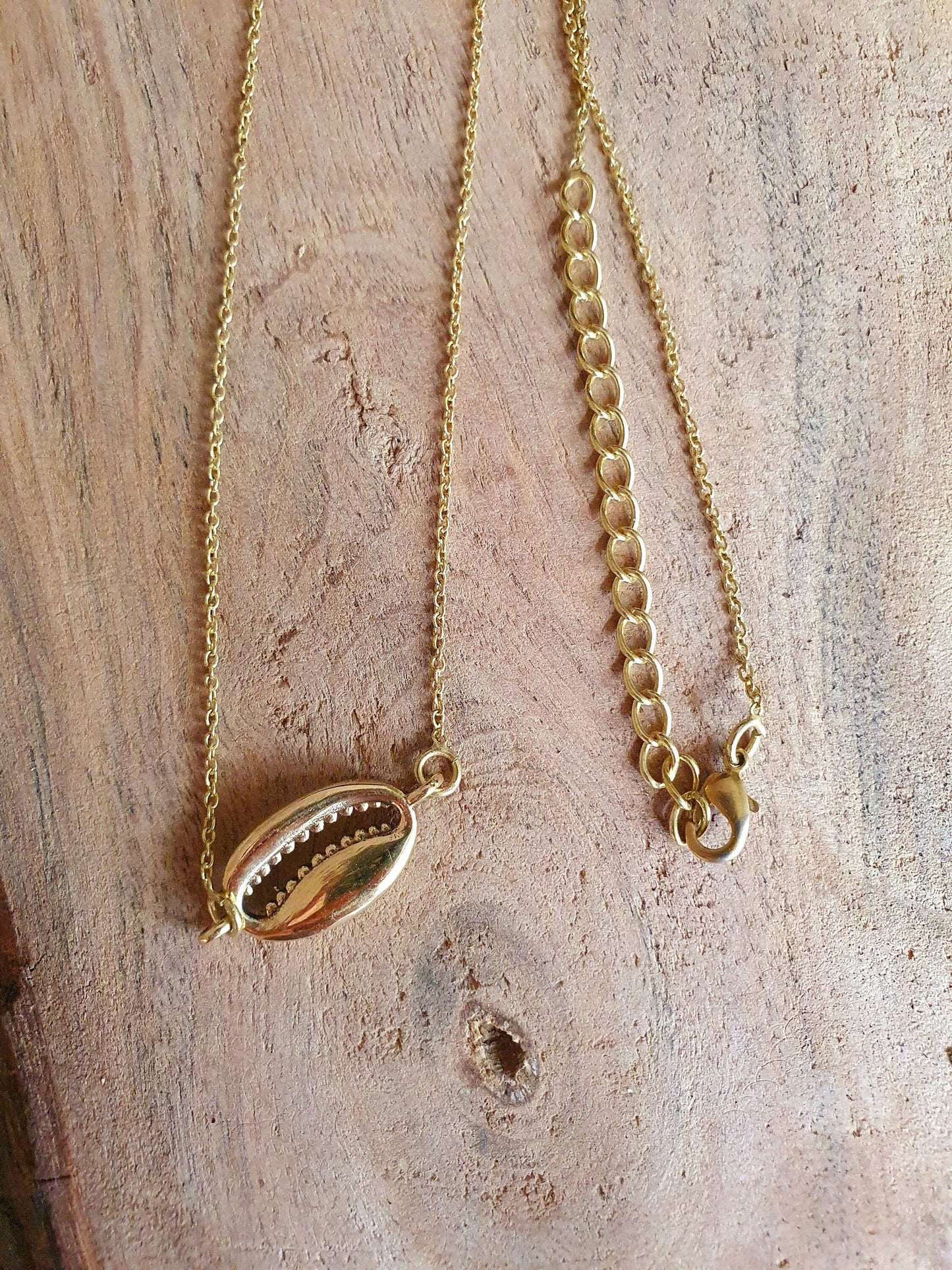 Golden Cowrie Shell Necklace