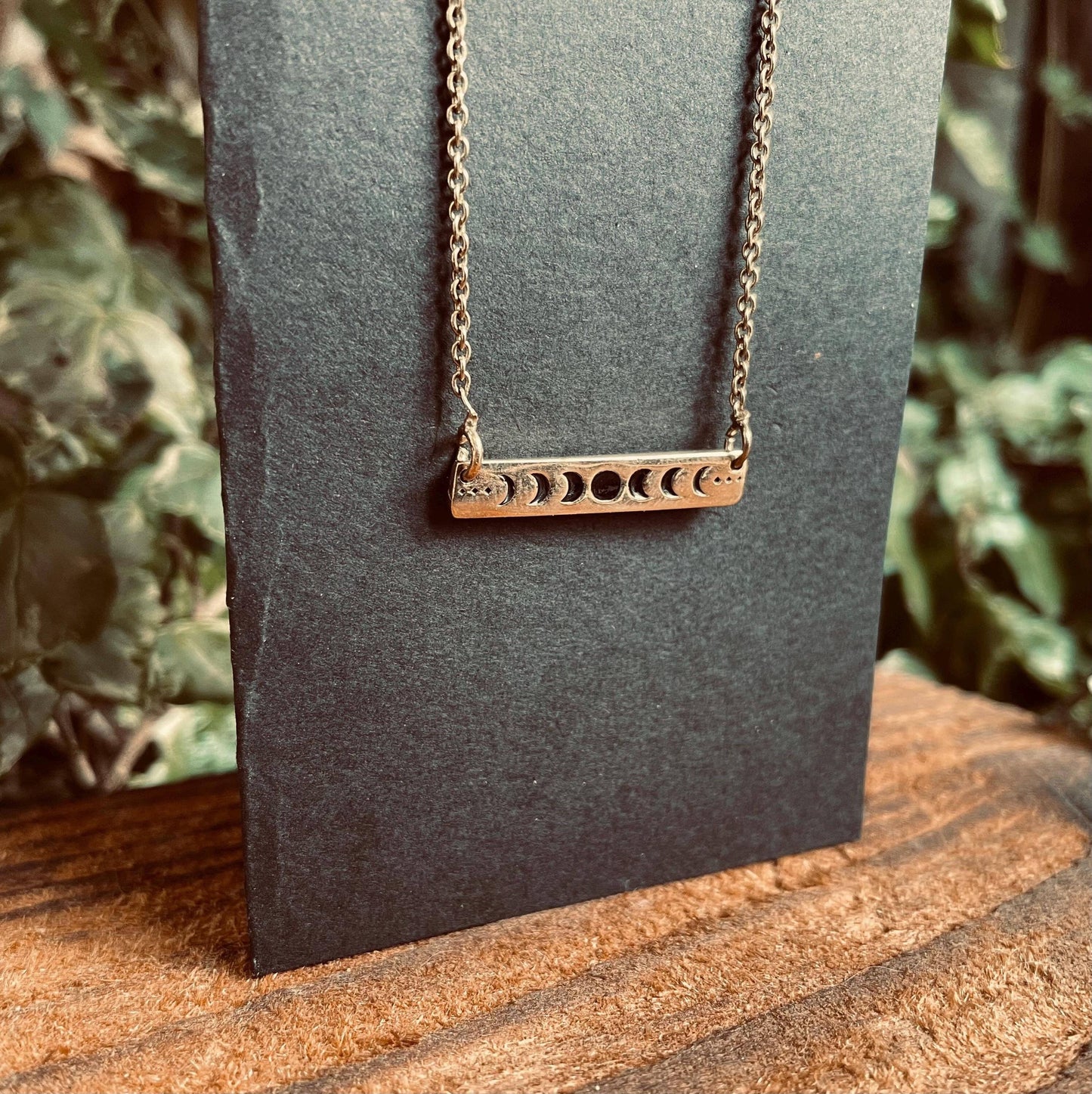Lunar Phase Gold Necklace