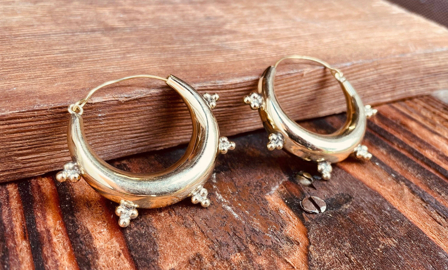 Gold Chunky Hoop Earrings