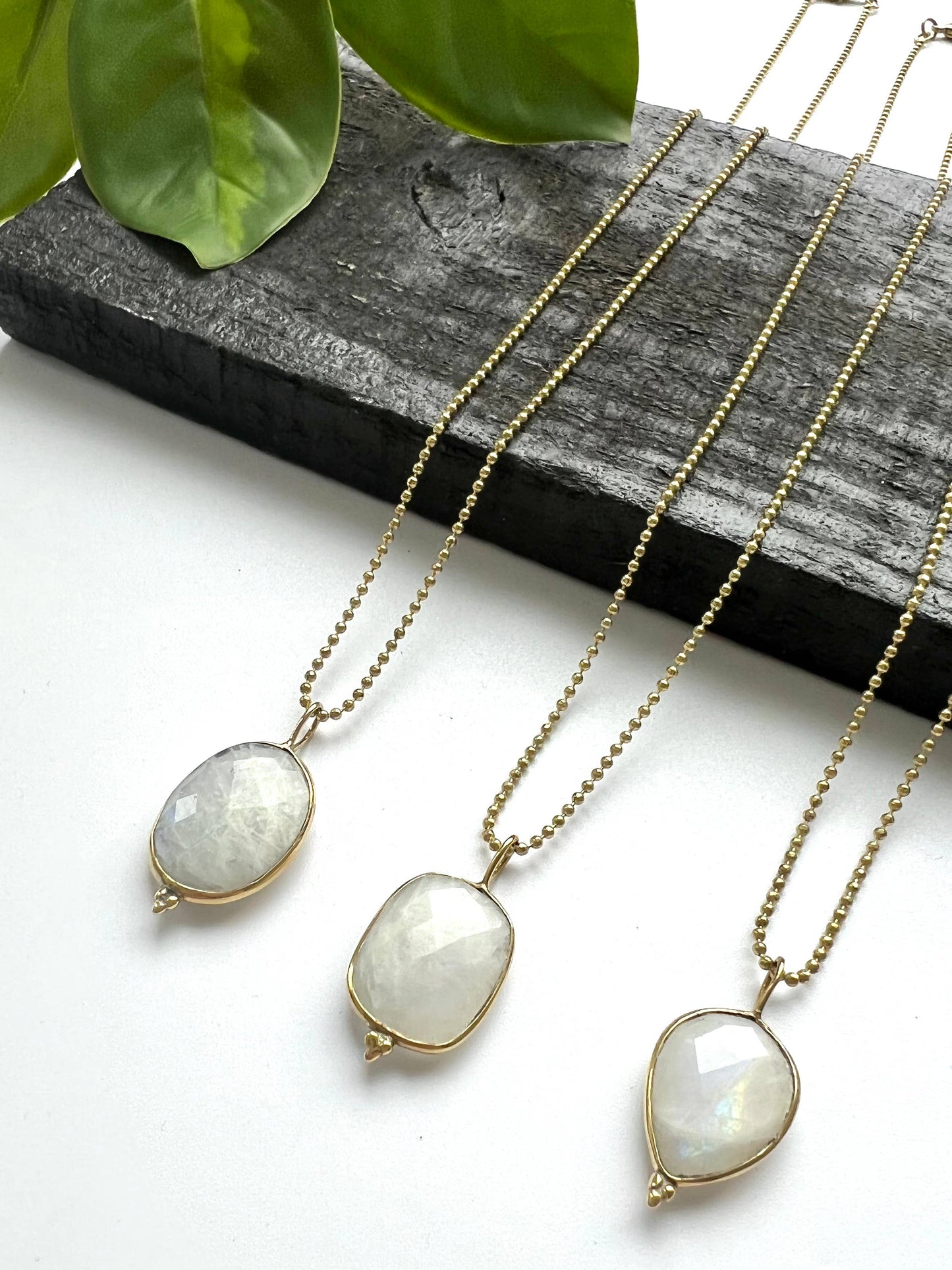 Moonstone Droplet Necklace