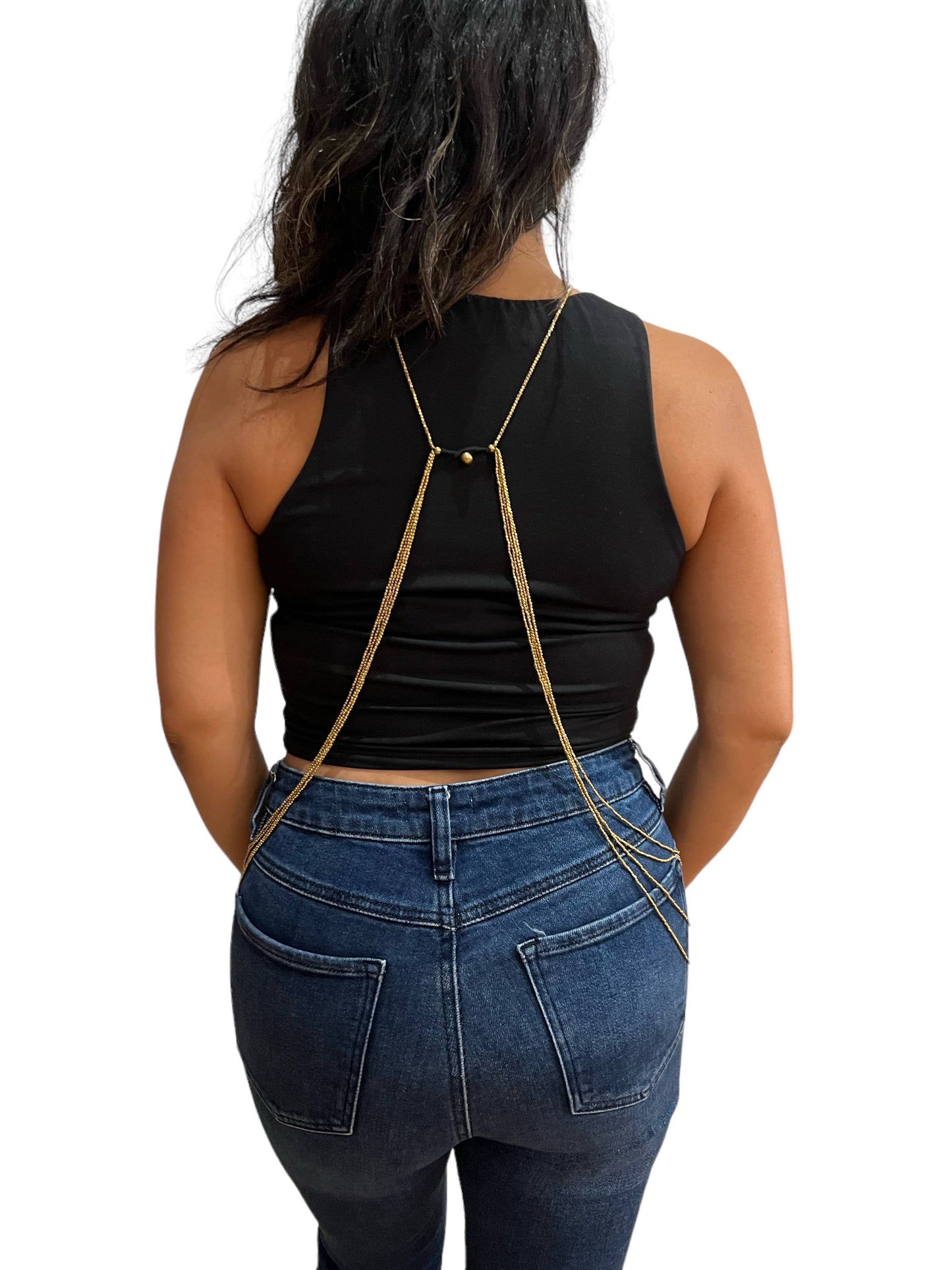 Beaded Brass Body Chain