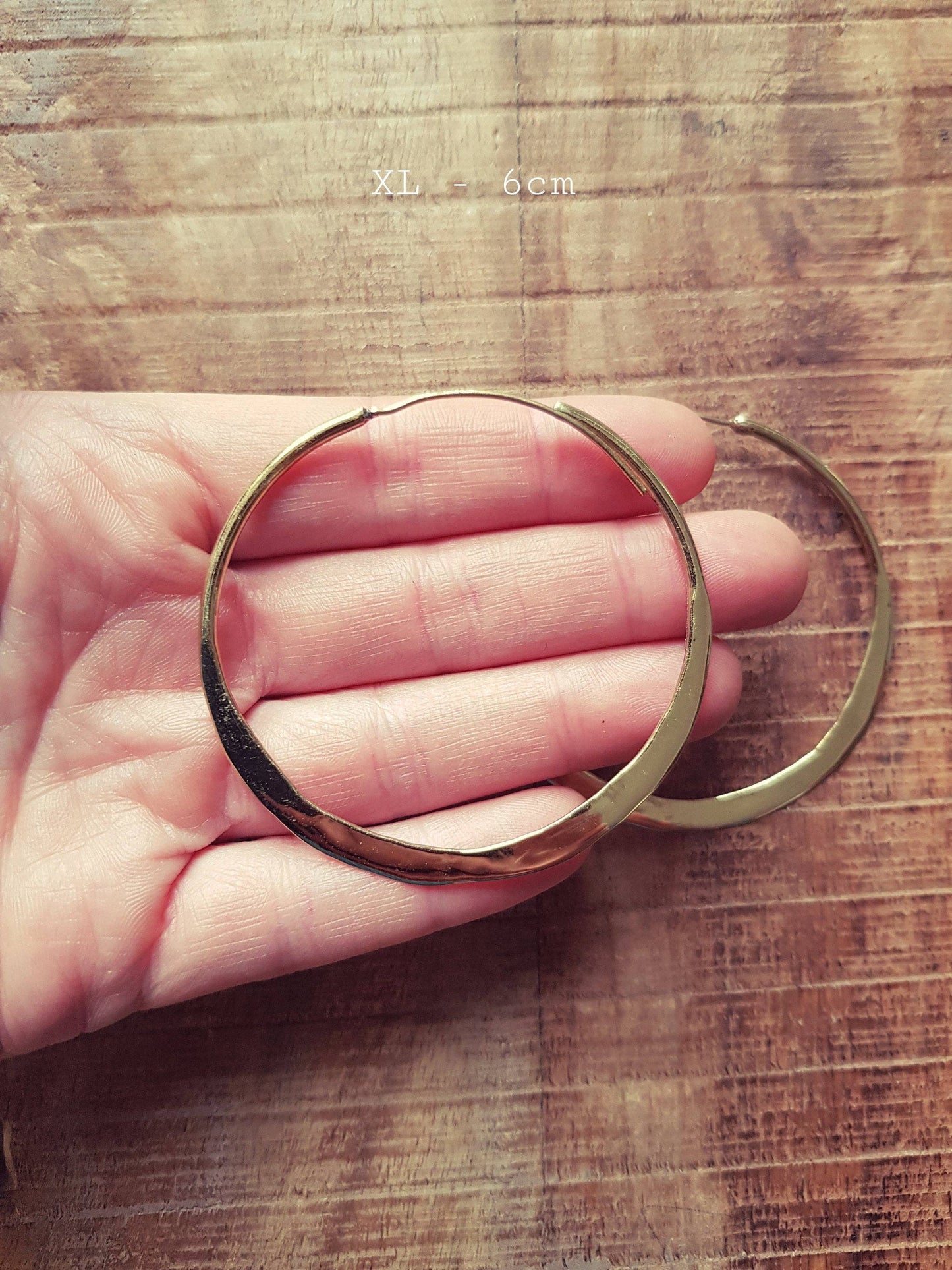 Rustic hammered hoops