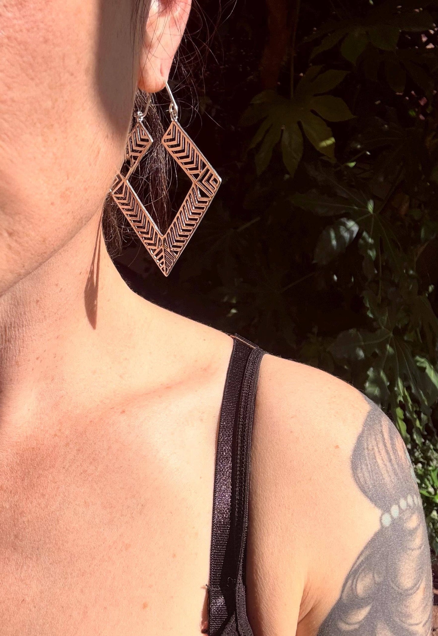 Large Asymmetric Statement Brass Earrings, Irregular Hoops, Gift Ready Option / Boho Look / Festival Fashion