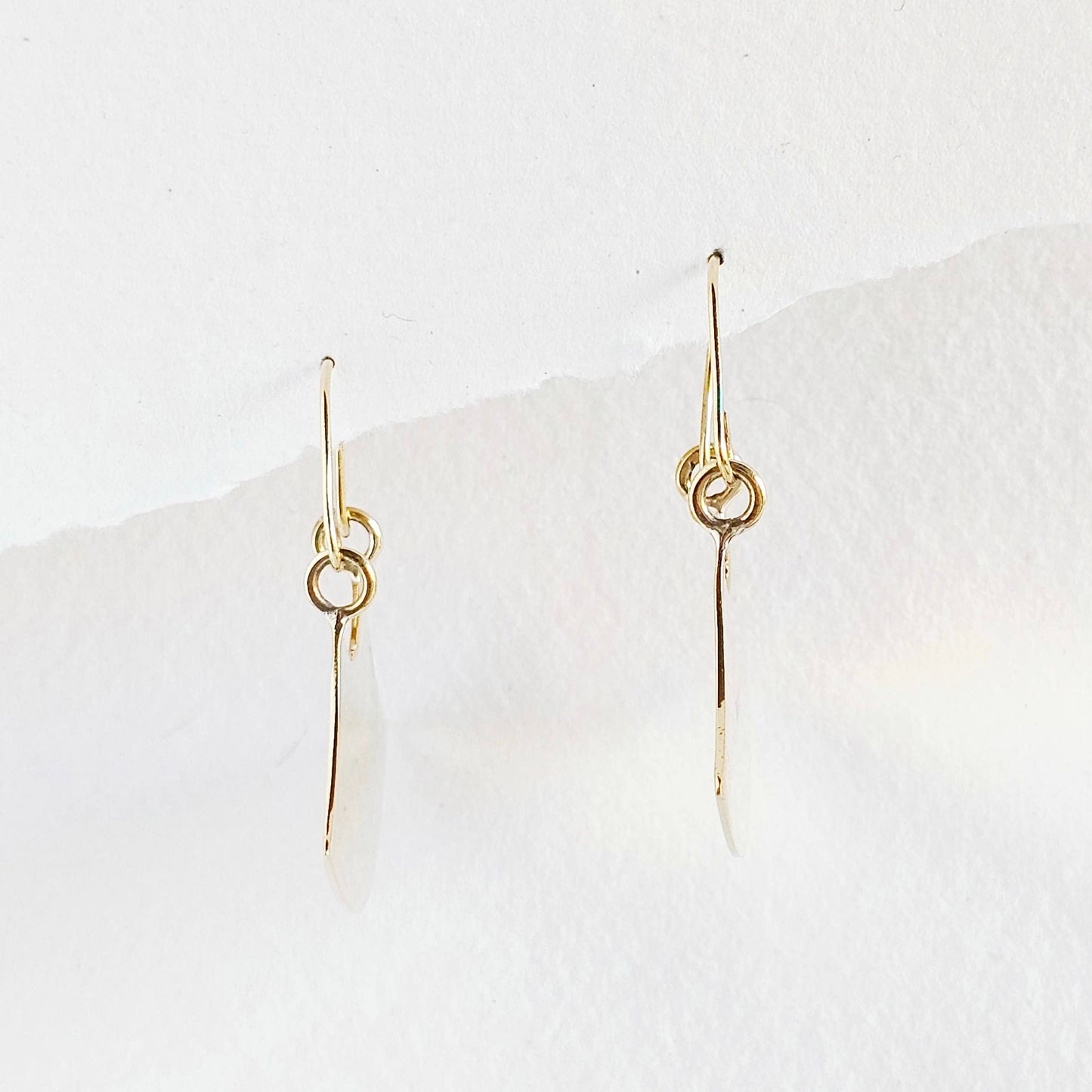 Brass blade curve arc hoop earrings