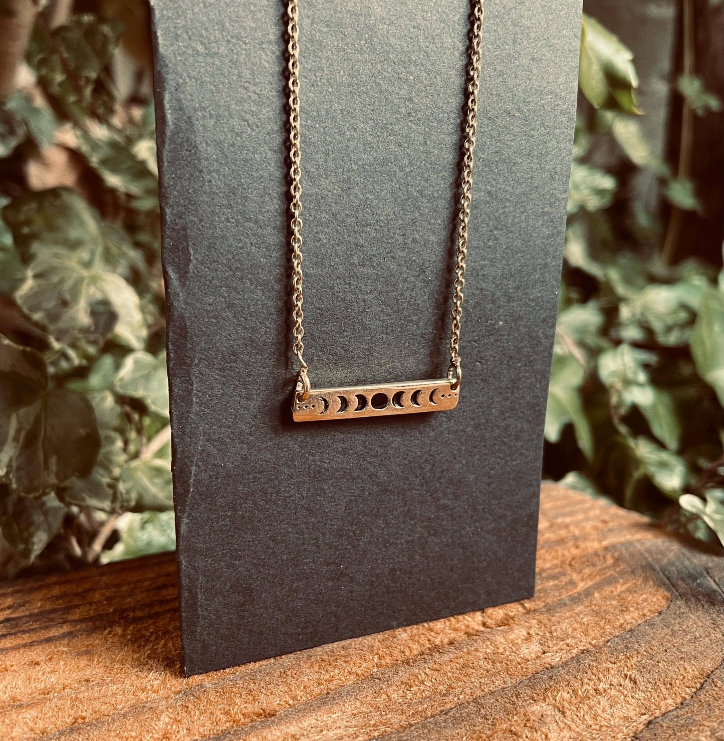 Lunar Phase Gold Necklace