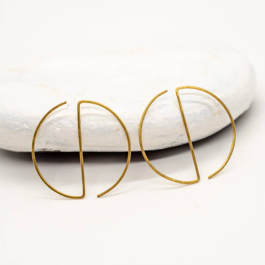 Geometric Bar Hoops