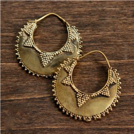 Brass Raj Earring