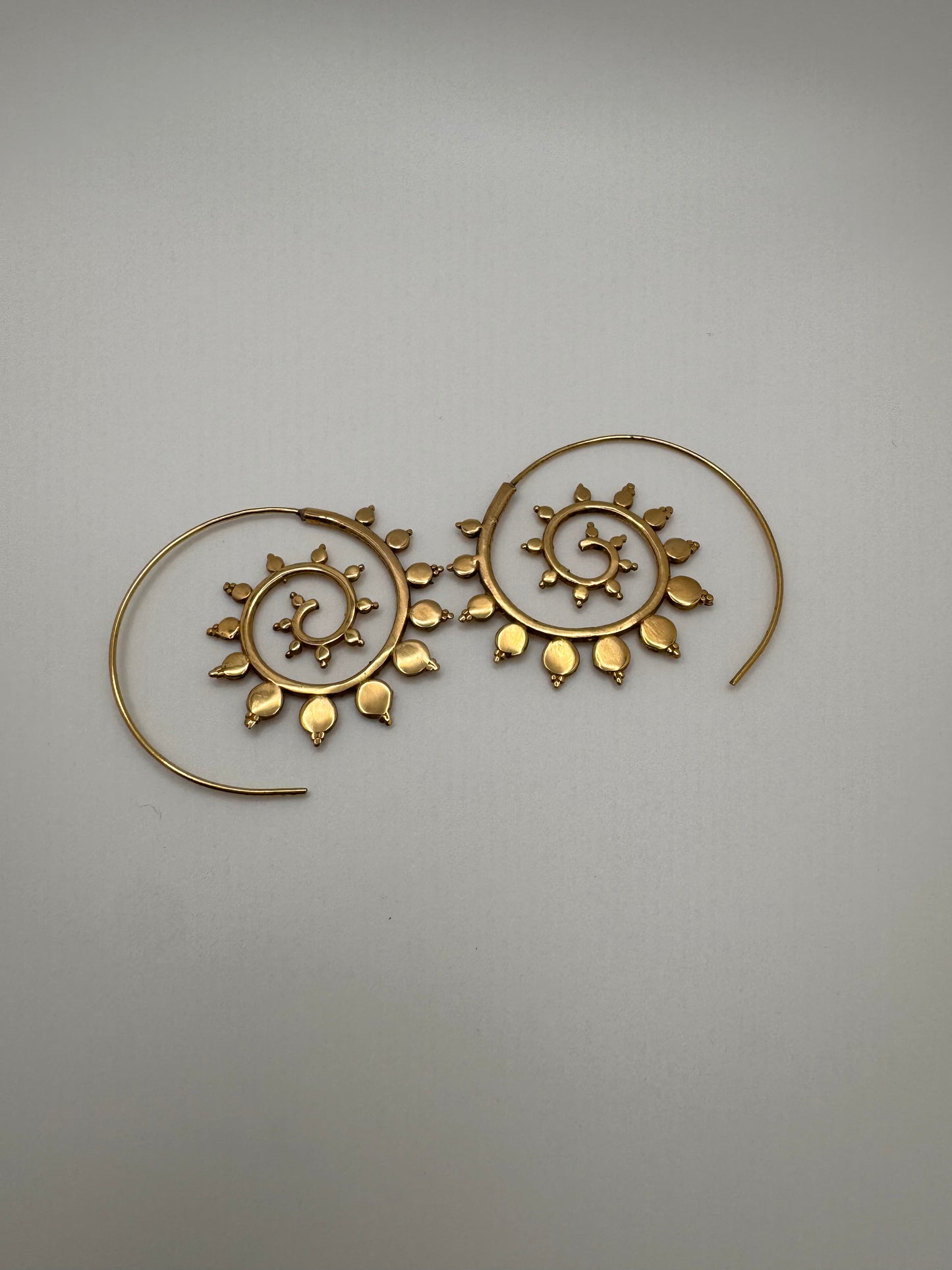 Provence Brass Hoop Earrings