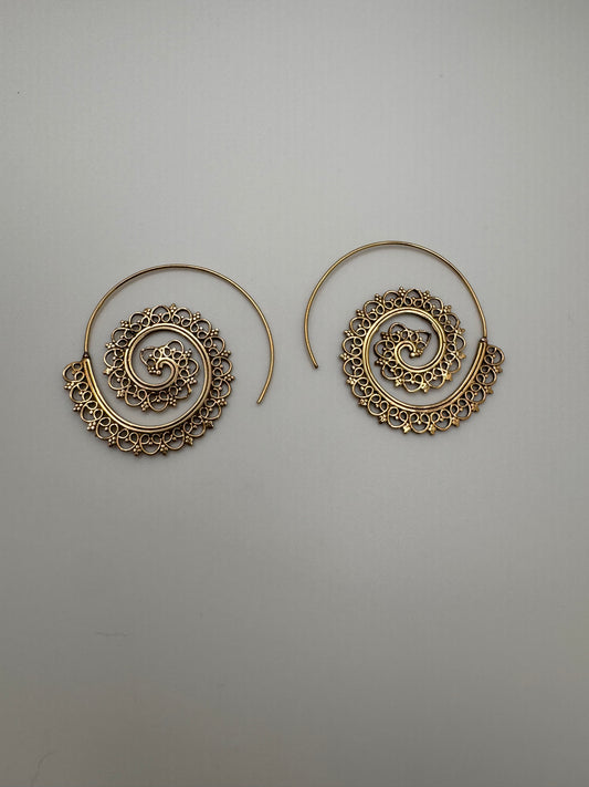 Brass Hoop Earrings