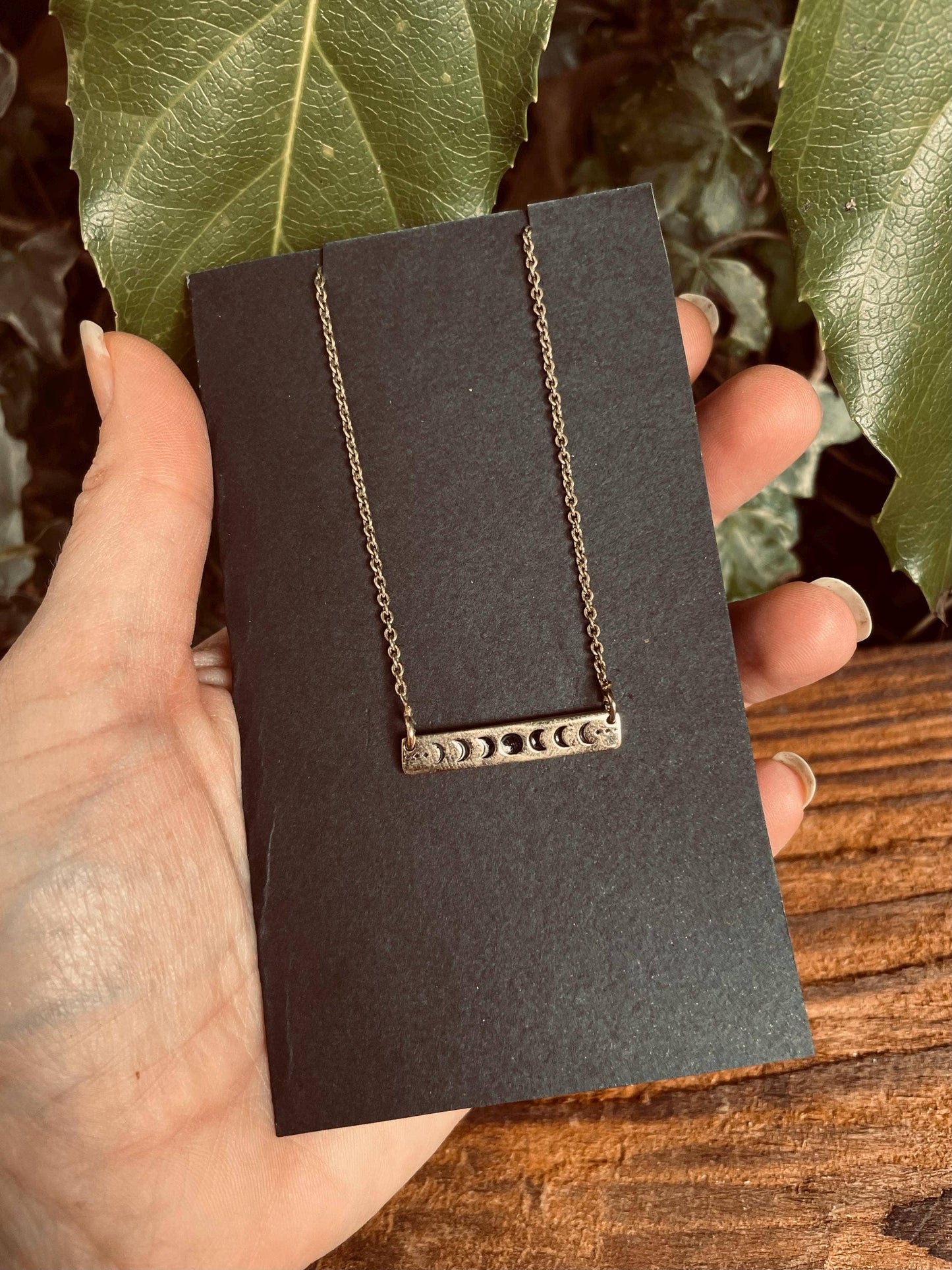Lunar Phase Gold Necklace