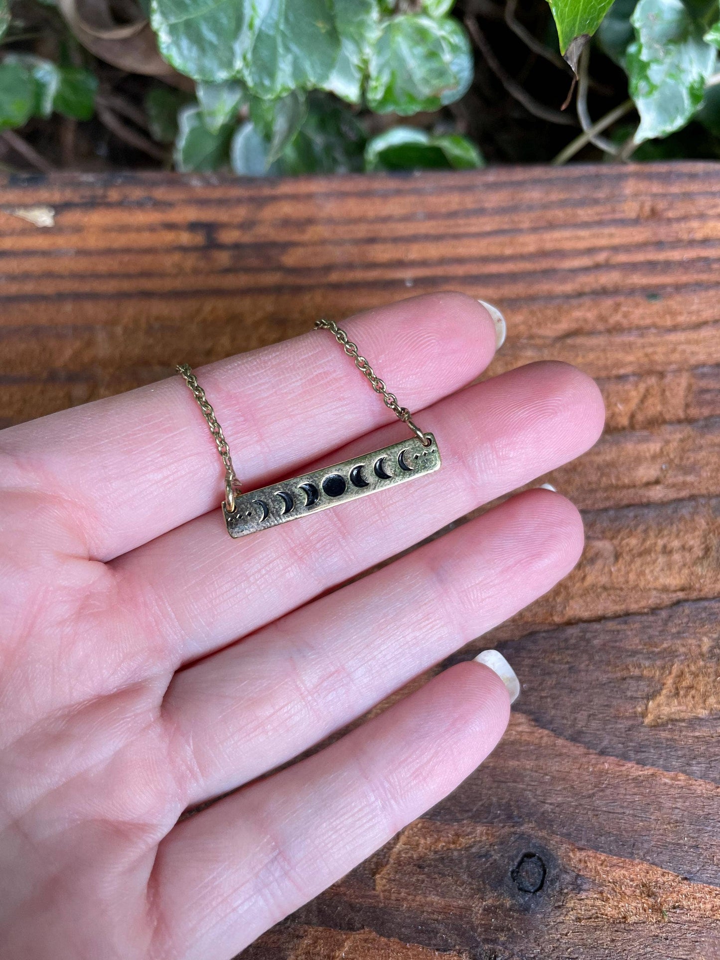 Lunar Phase Gold Necklace