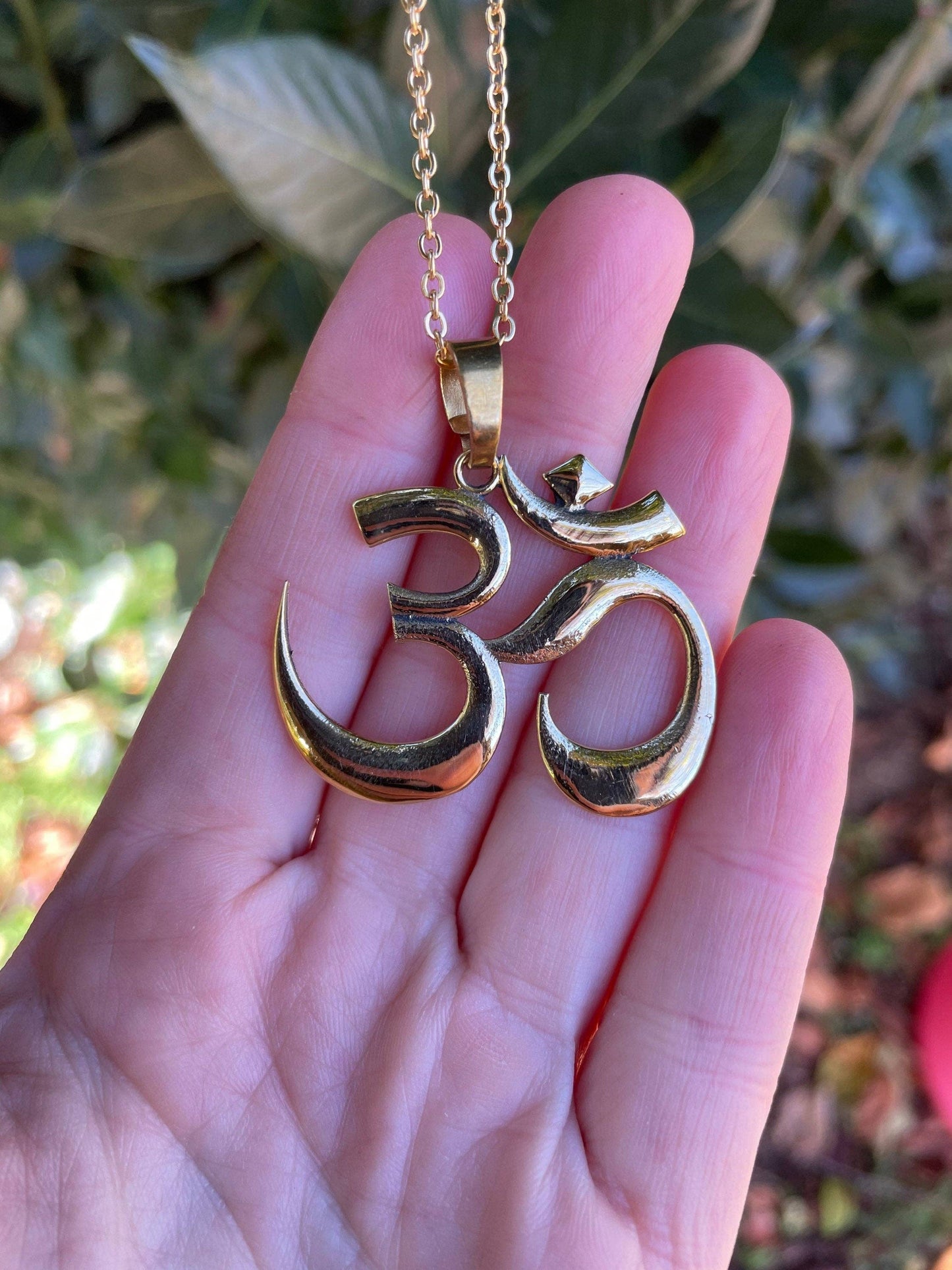 Brass Ohm necklace