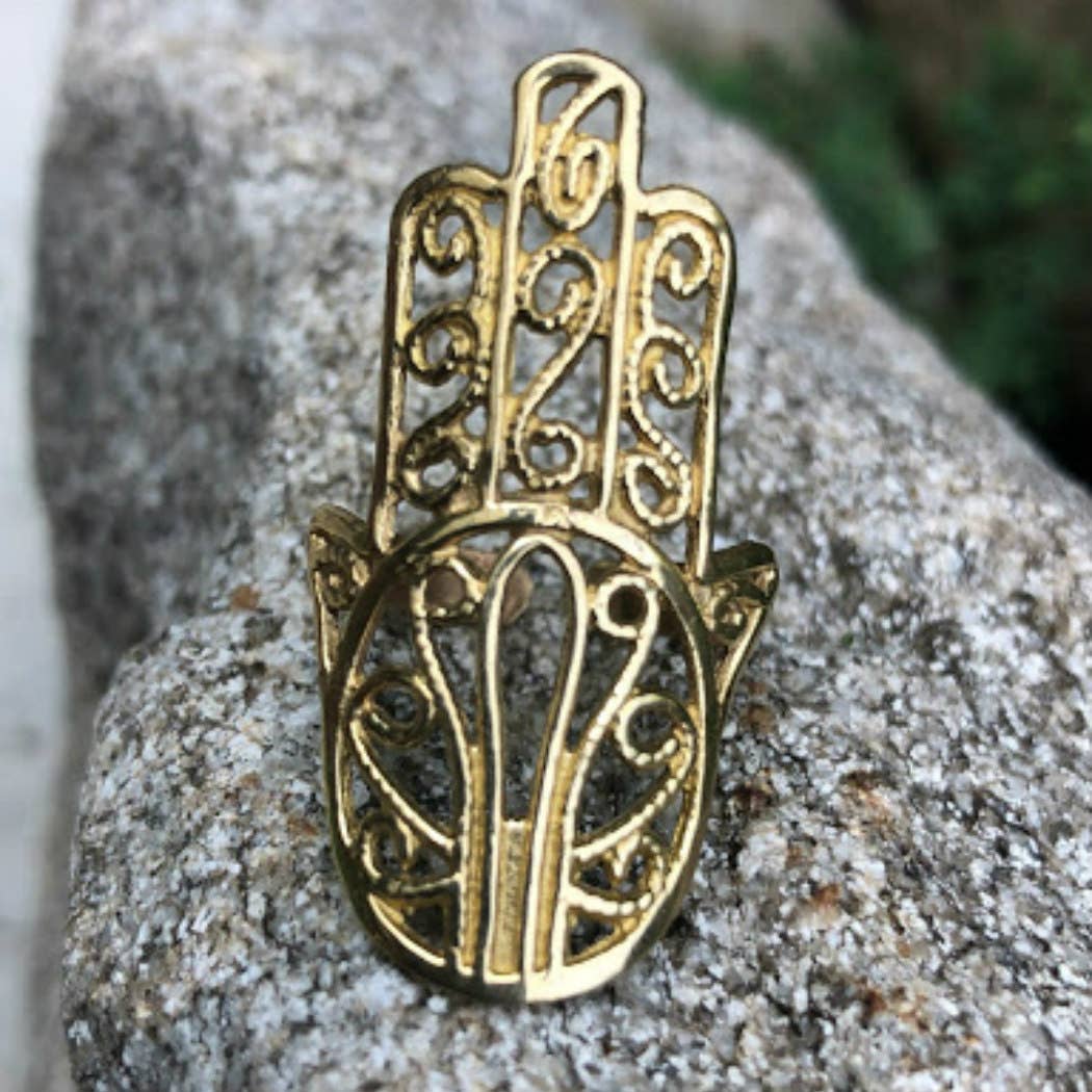 Hamsa Brass Ring