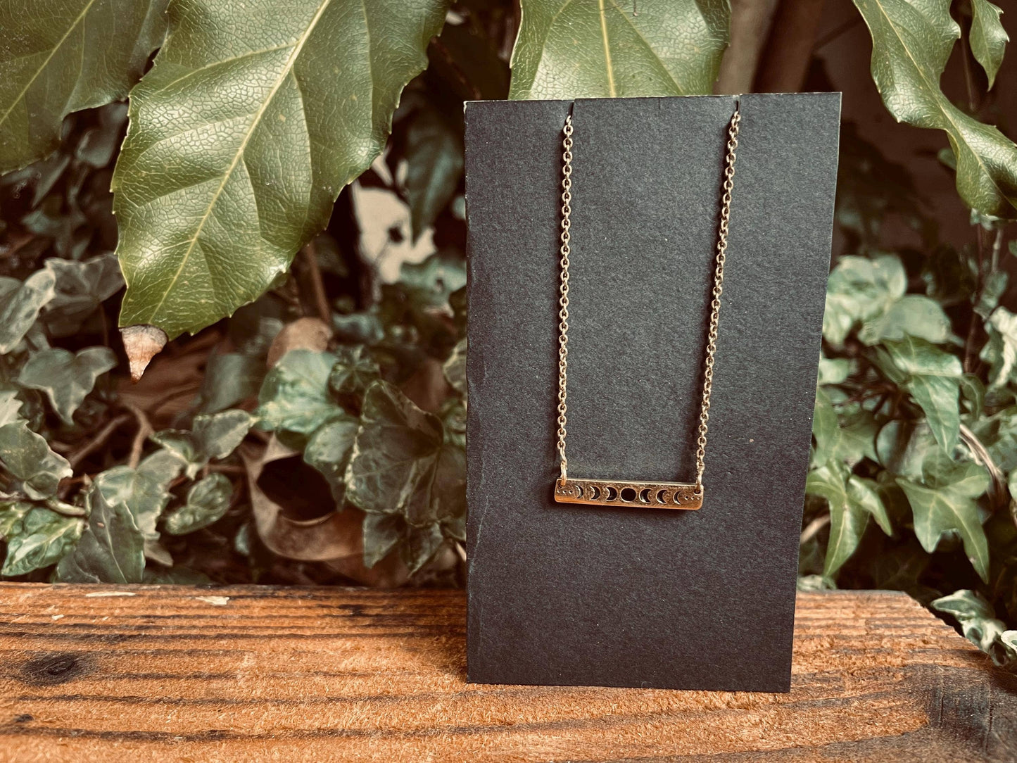 Lunar Phase Gold Necklace