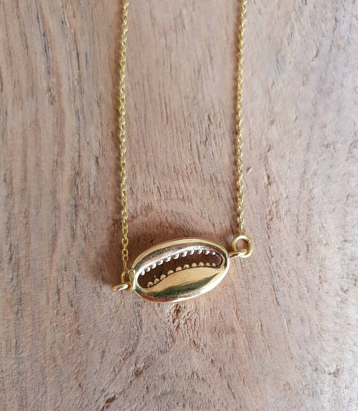 Golden Cowrie Shell Necklace