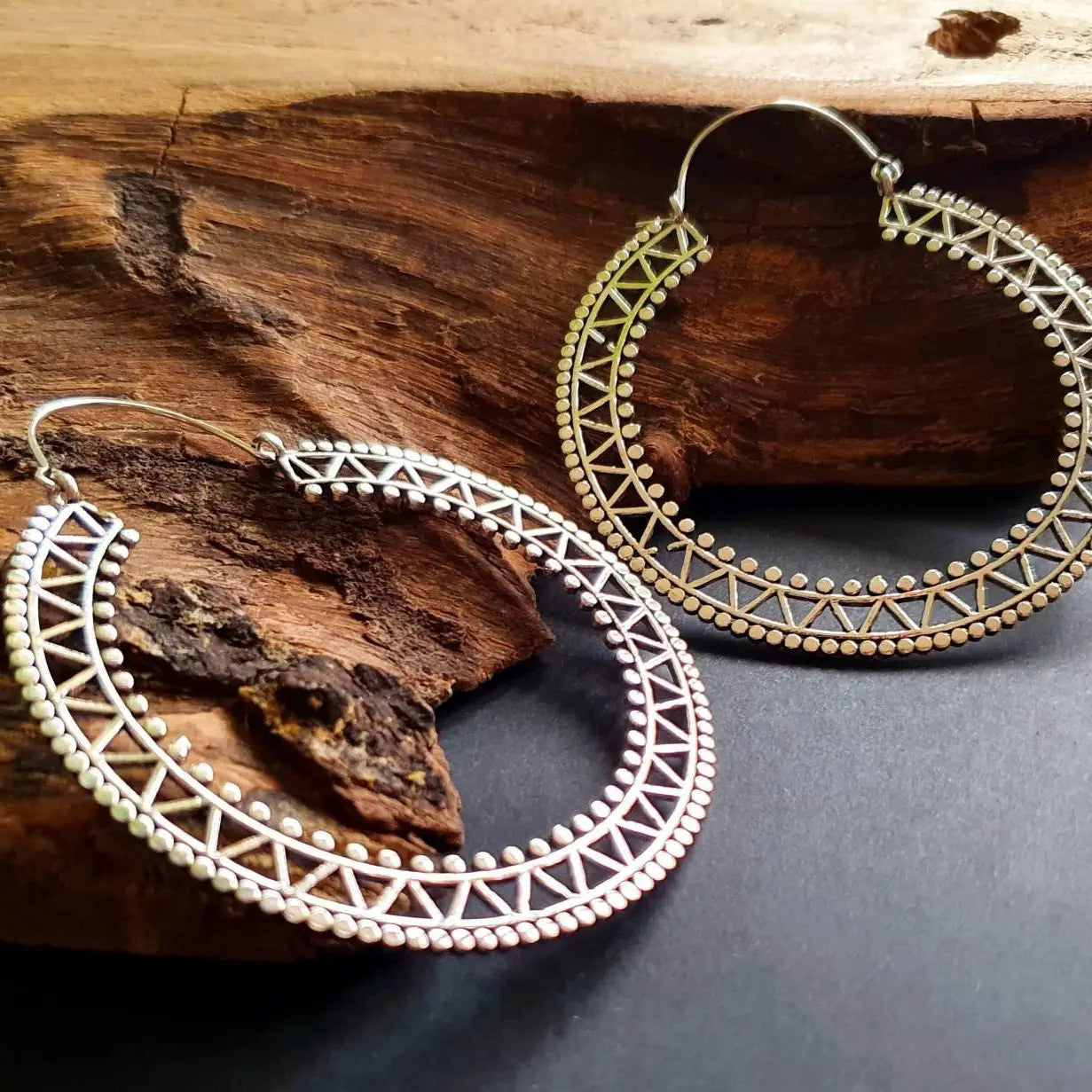 Gypsy Spiral Hippie Style Hoops