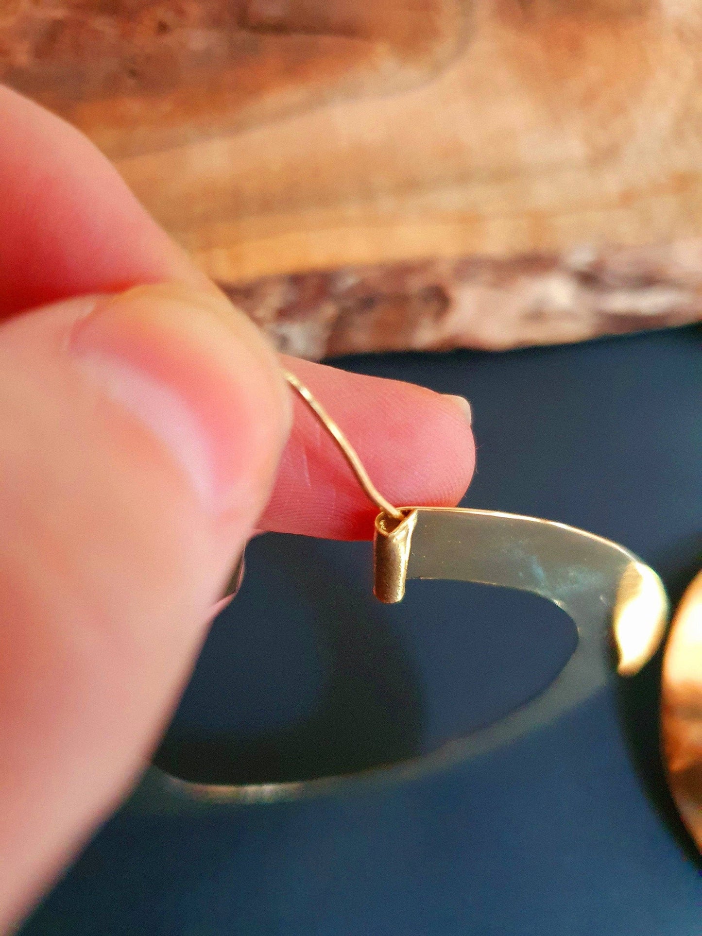 Wide Flat Gold Hoops