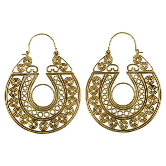 Dijon Brass Spiral Hoops