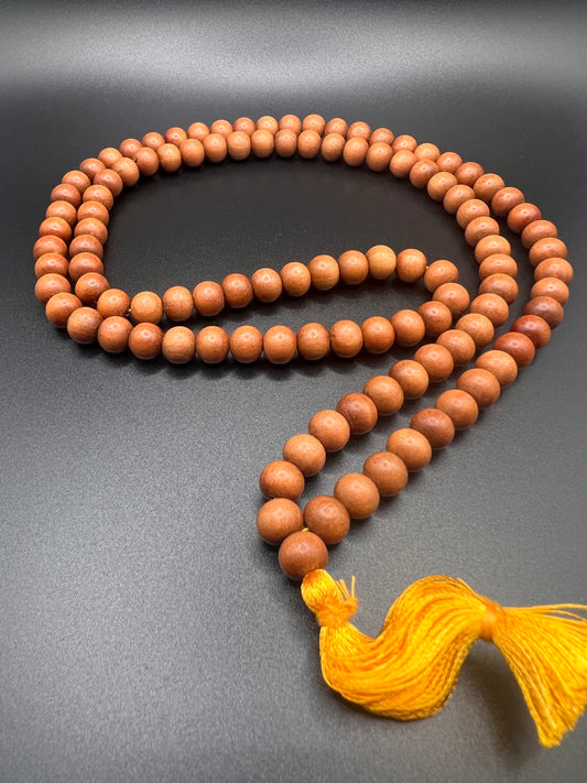 Sandalwood Beaded Mala (long)