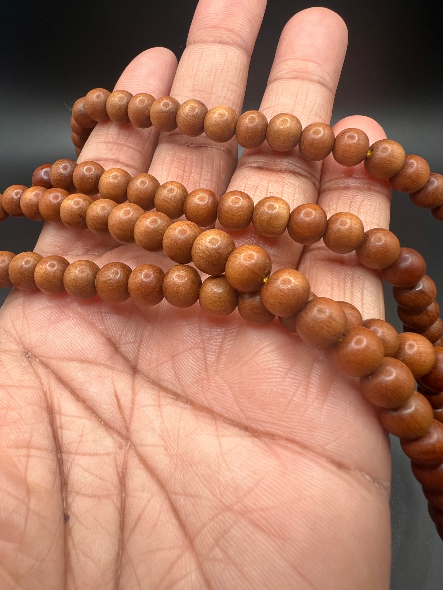 Sandalwood Beaded Mala (long)