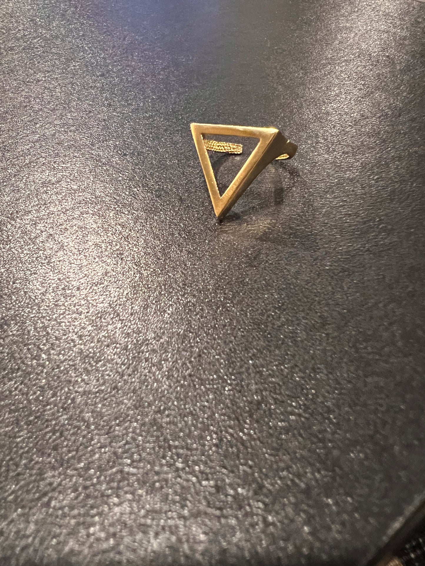 Triangle Adjustable Brass Ring