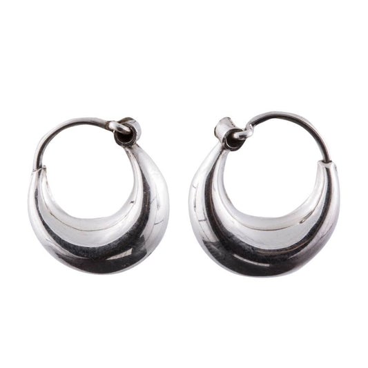 Small Chubby Sterling Hoop Earrings